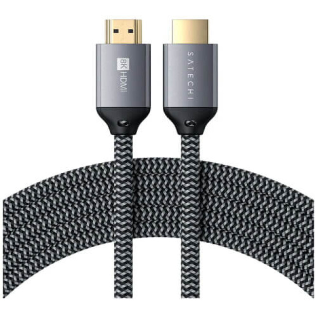 Кабель Satechi 8K HDMI Ultra High Speed Cable Space Gray (ST-8KHC2MM)