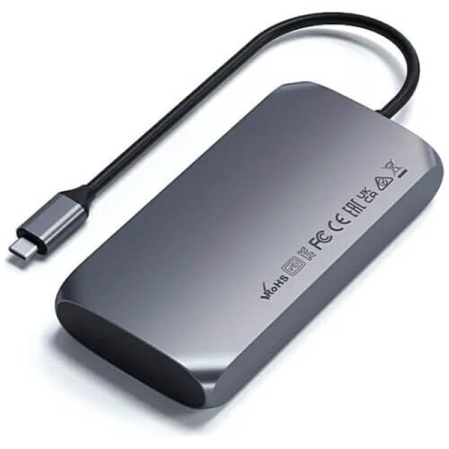 Хаб Satechi Aluminum USB-C Multimedia Adapter M1 Space Gray (ST-UCM1HM) (Уцінка)