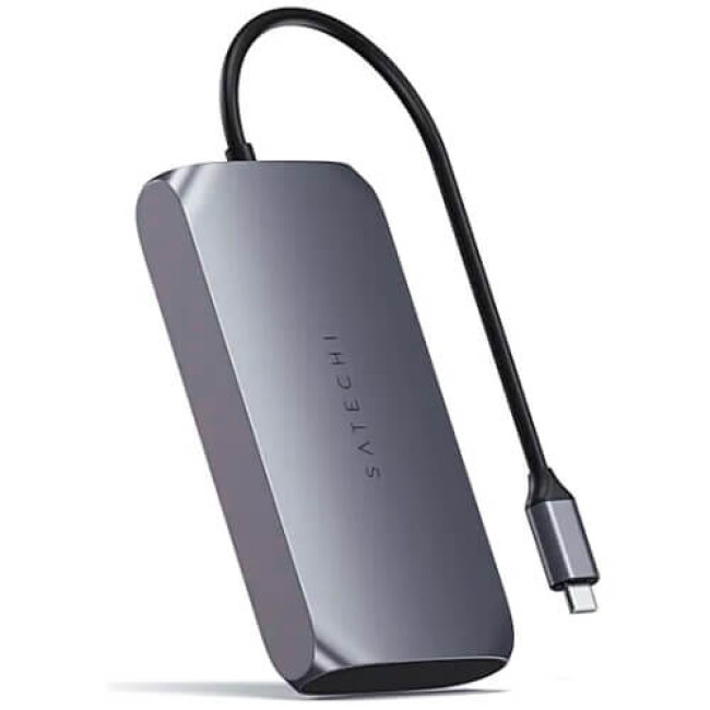 Хаб Satechi Aluminum USB-C Multimedia Adapter M1 Space Gray (ST-UCM1HM) (Уцінка)