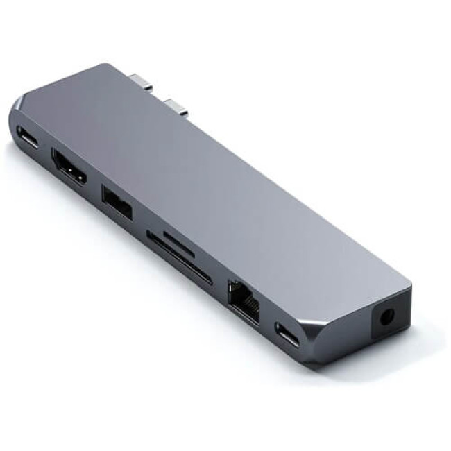 Хаб Satechi Aluminum USB-C Pro Hub Max Adapter Space Gray (ST-UCPHMXM)