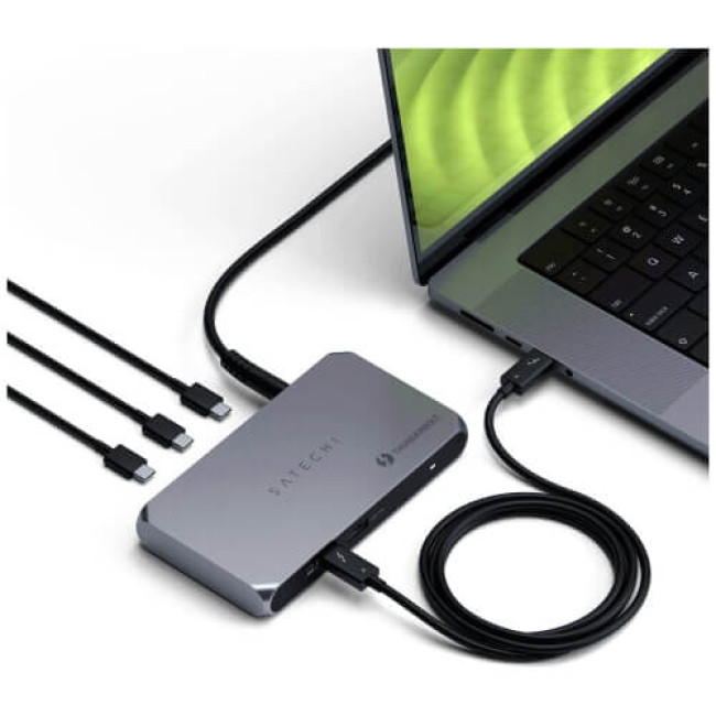 Хаб Satechi Thunderbolt 4 Slim Hub Pro Space Gray (ST-HT4SHM-EU)