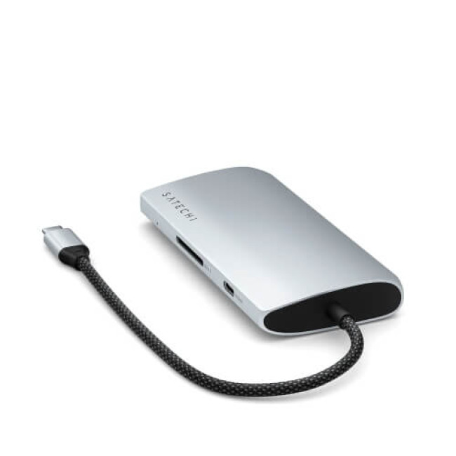 Хаб Satechi USB-C Multiport Adapter 8K with Ethernet V3 Silver (ST-P8KES)
