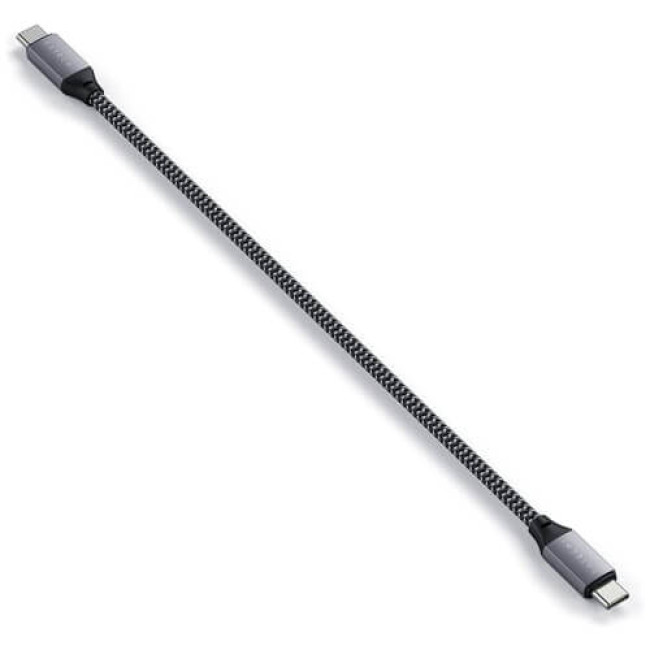 Кабель Satechi USB-C to USB-C Cable 100W Space Gray (25 cm) (ST-TCC10M)