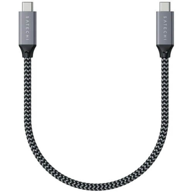 Кабель Satechi USB4 C to C Cable 100W Space Gray (25 cm) (ST-U4C25M)