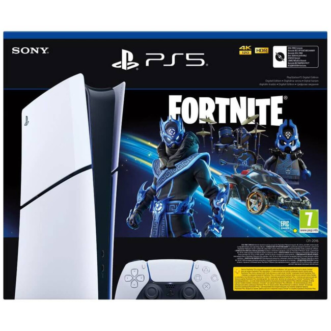 Sony PlayStation 5 Slim Digital Edition 1TB Fortnite Cobalt Star Bundle (1000045170)
