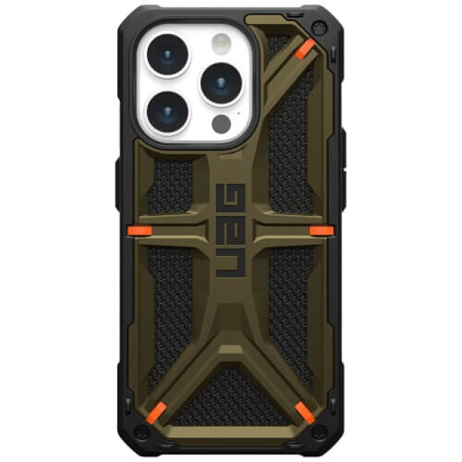 Чохол-накладка UAG for Apple iPhone 15 Pro Max Monarch Kevlar Kevlar Elemental Green (11429811397B)