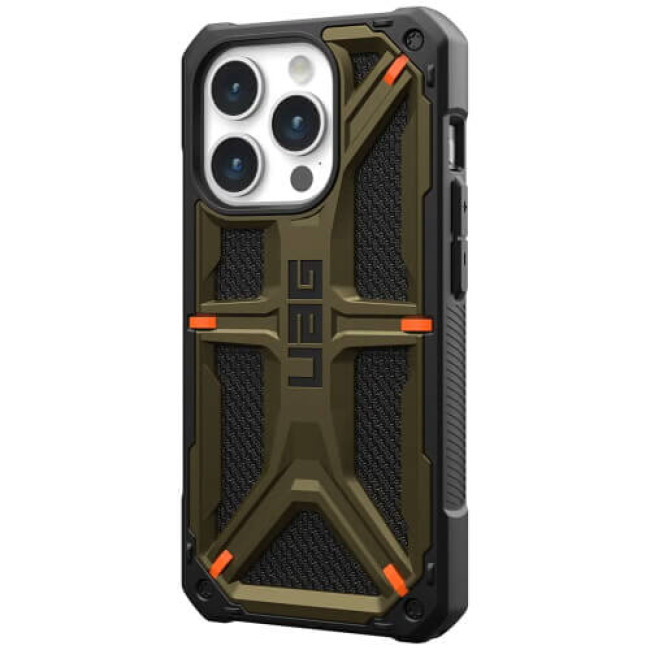 Чохол-накладка UAG for Apple iPhone 15 Pro Max Monarch Kevlar Kevlar Elemental Green (11429811397B)