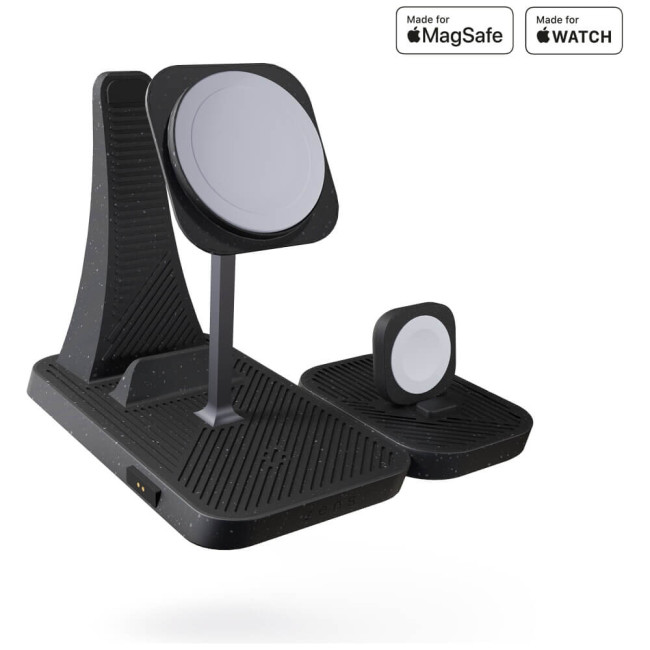 Бездротовий зарядний пристрій Zens 4-in-1 Modular Wireless Charger with iPad Charging Stand Black (ZEAPM03/00)