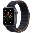 Apple Watch SE 44mm GPS + Cellular Space Gray Aluminum Case with Charcoal Sport Loop Band (MYF12)