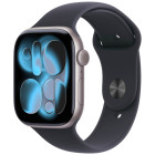 Apple Watch Series 11 42mm Space Gray Aluminium Case with Black Sport Band S/M (MEQW4)
