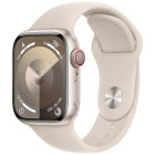 Apple WATCH Series 9 41mm GPS + Cellular Starlight Aluminium Case with Starlight Sport Band S/M (MRHN3)