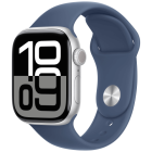 Apple WATCH Series 10 46mm Silver Aluminium Case with Denim Sport Band M/L (MWWM3)