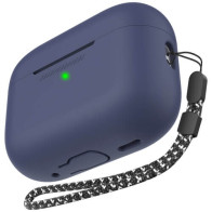 Чохол для навушників AhaStyle Silicone Case for AirPods Pro 2 with strap Midnight Blue (X003E41MYN/CP-187-2-C-MB)