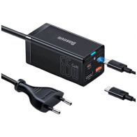 Мережевий зарядний пристрій Baseus GaN 3 Pro 2xUSB 2xType-C 65W Black with Type-C/Type-C 100W (CCGP040101)
