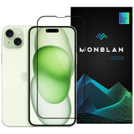 Захисне скло Monblan for iPhone 16 Plus/15 Plus/14 Pro Max 2.5D Anti Static 0.26mm (Black)