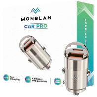 Автомобільний зарядний пристрій Monblan USB-A + USB-C 30W R1 Car Pro Series Titanium