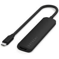 Хаб Satechi 4-in-1 USB-C Slim Multiport Adapter 4K Black (ST-P4SK)