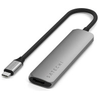 Хаб Satechi 4-in-1 USB-C Slim Multiport 4K Space Grey (ST-P4SM)