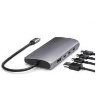Хаб Satechi USB-C Multiport Adapter 8K with Ethernet V3 Space Gray (ST-P8KEM)