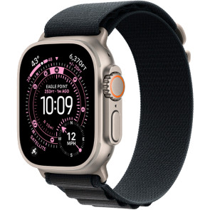 Apple Watch Ultra 3 Natural Titanium Case with Black Alpine Loop Small (MF1V4/MFTE4)