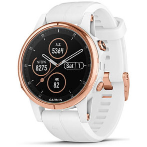 Смарт-годинник Garmin Fenix 5S Plus Sapphire Rose Gold-tone with Carrara White Band (010-01987-07) ГАРАНТІЯ 3 міс.