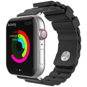 Ремінець AhaStyle Premium Rugged Silicone Band for Apple Watch 42/44/45 mm Black