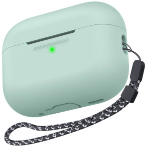 Чохол AhaStyle Silicone Case for Airpods Pro 2 with strap Gemstone Green (CP-187-2-C-GG)