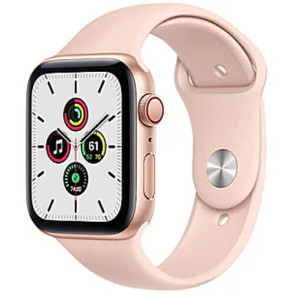 Apple Watch SE 44mm GPS + Cellular Gold Aluminum Case with Pink Sand Sport Band (MYEP2/MYEX)