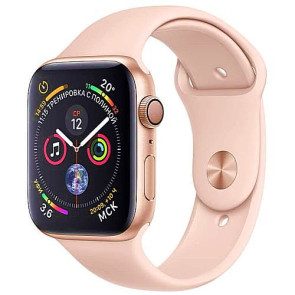 б/у Apple WATCH Series 4 40mm GPS Gold Aluminum Case with White Sport Band (Середній стан)