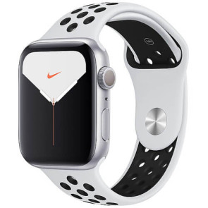 б/у Apple WATCH Series 5 40mm Silver Aluminium Case with Pure Platinum/Black Nike Sport Band (MX3R2) (Середній стан)