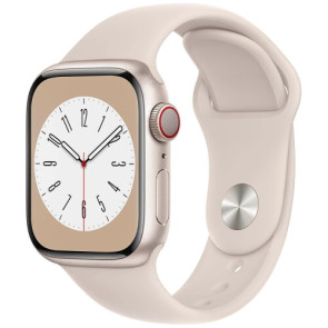 Apple WATCH Series 8 45mm LTE Starlight Aluminium Case with Starlight Sport Band (MNK73)