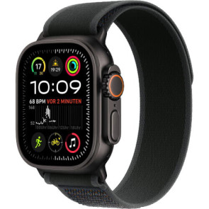 Apple Watch Ultra 2 Black Titanium Case with Black Trail Loop M/L (MX4V3)