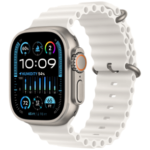 б/у Apple Watch Ultra 2 Titanium Case with White Ocean Band (MREJ3) (Середній стан)
