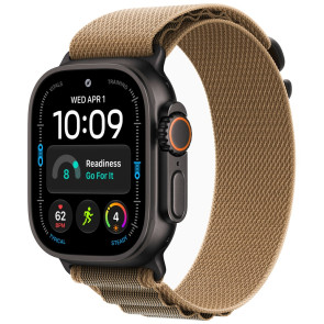 Apple Watch Ultra 4 Black Titanium Case with Desert Alpine Loop Medium (MJCT4+MKF44)