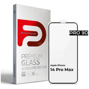 Захисне скло Armorstandart Pro 3D для Apple iPhone 14 Pro Max Black (ARM66356)