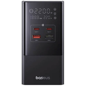 Мережевий зарядний пристрій Baseus GaN PowerCombo Tower Digital PowerStrip 35W Black (E00023606113-00)