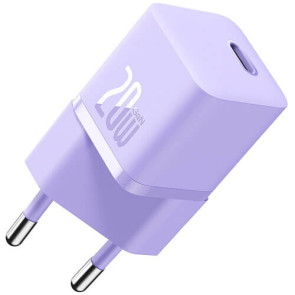 Мережевий зарядний пристрій Baseus GaN5 Fast Charger (mini) 1C 20W Purple (CCGN050105)