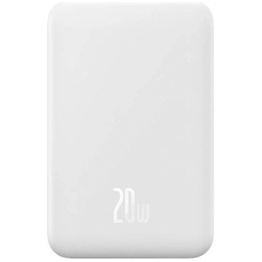 Зовнішній акумулятор Baseus Magnetic Mini Wireless Fast Charge Power Bank 20000mAh 20W White (PPCX150002)