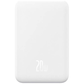 Зовнішній акумулятор Baseus Magnetic Mini Wireless Fast Charge 5000mAh 20W p кабелем Stellar White (P10022107223-00)