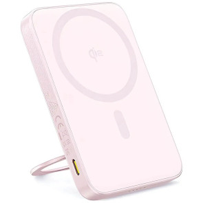 Зовнішній акумулятор Baseus PicoGo Qi2 Magnetic with Rotatable Stand 5000mAh 20W Baby Pink (P10076800413-00)