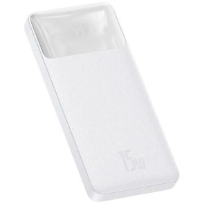 Зовнішній акумулятор Baseus Power Bank 10000mAh Bipow Display 15W White (PPDML-I02)