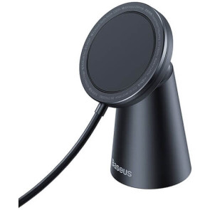 Бездротовий зарядний пристрій Baseus Simple Magnetic Stand Wireless Charger Black (CCJJ000001)