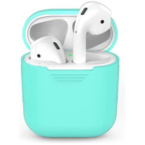 Чохол для навушників AhaStyle Silicone Case for AirPods Mint Green (X001JVA5ZP)