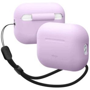 Чохол для навушників Elago Silicone Basic Case with Nylon Lanyard for Airpods Pro 2 Light Pink (EAPP2SC-BA+ROSTR-LPK)