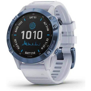 Смарт-годинник Garmin Fenix 6 Pro Solar Edition Mineral Blue with Whitestone Band (010-02410-19) ГАРАНТІЯ 12 міс