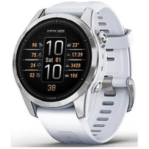 Смарт-годинник Garmin Epix Pro Gen 2 42mm Silver w. Whitestone Band (010-02802-00/01)