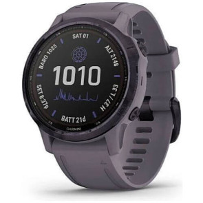 Смарт-годинник Garmin Fenix 6S Pro Solar Edition Amethyst Steel with Shale Gray Band (010-02409-15) ГАРАНТІЯ 3 міс.