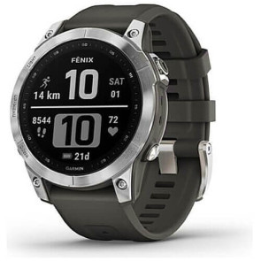 Смарт-годинник Garmin Fenix 7 Silver with Graphite Band (010-02540-00/01)