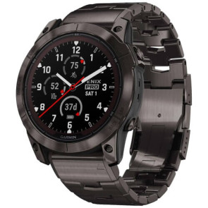 Смарт-годинник Garmin Fenix 7X Sapphire Solar Carbon G. DLC Tit. with Vented Tit. Bracelet (010-02778-30)