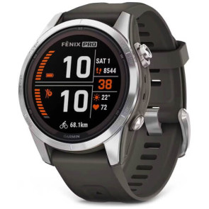 Смарт-годинник Garmin Fenix7S Pro Solar Silver with Graphite Band (010-02776-00/01) ГАРАНТІЯ 12 міс.
